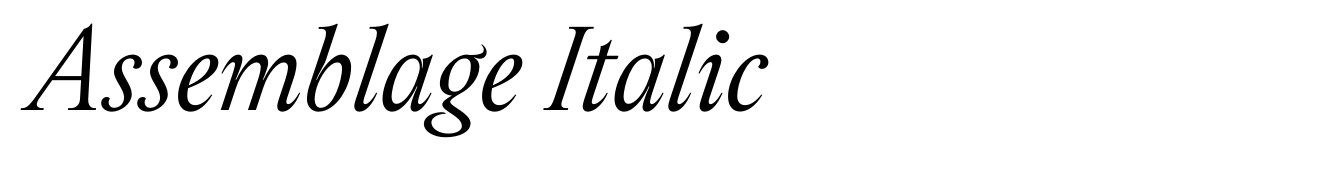 Assemblage Italic